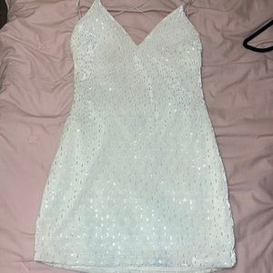 White sequence dress